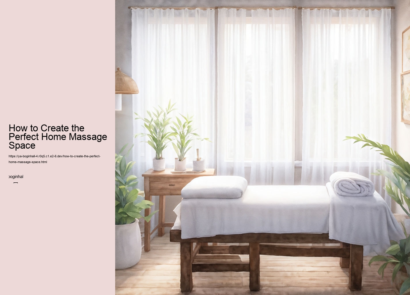 How to Create the Perfect Home Massage Space